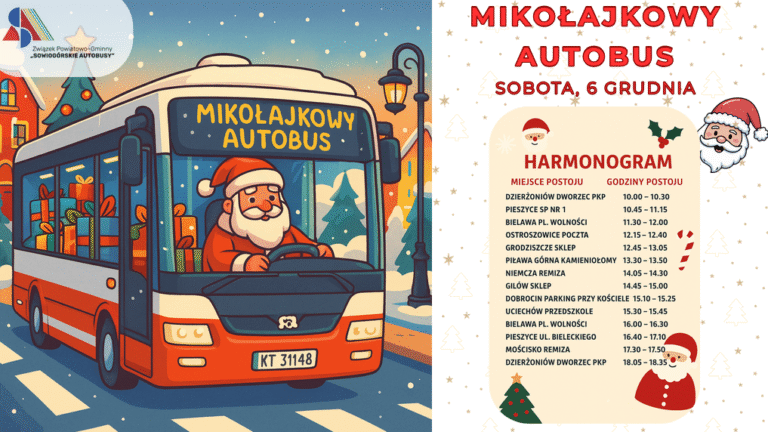 MIKOŁAJKOWY AUTOBUS ODWIEDZI DZIECI Z NASZEGO POWIATU