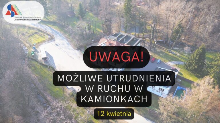 12 kwietnia możliwe utrudnienia w ruchu w kamionkach
