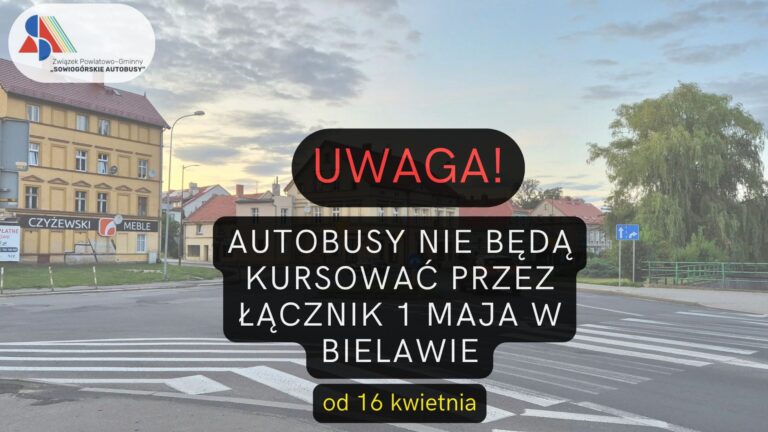 uwaga! zmiana trasy autobusów w bielawie