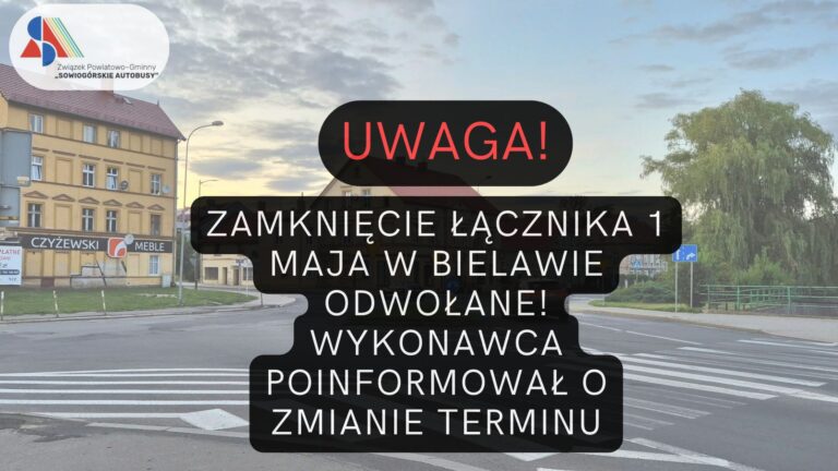 AKTUALIZACJA 15.04: ZMIANY ODWOŁANE!