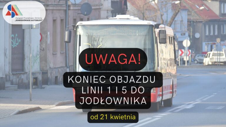 koniec objazdu linii 1 i 5 do jodłownika