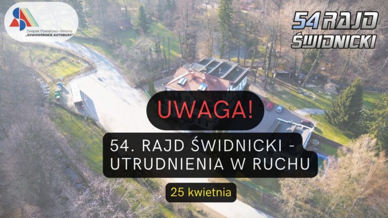 54. rajd świdnicki – utrudnienia w ruchu