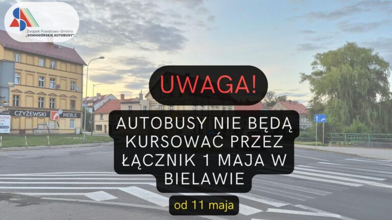 OD 11 maja objazd w bielawie