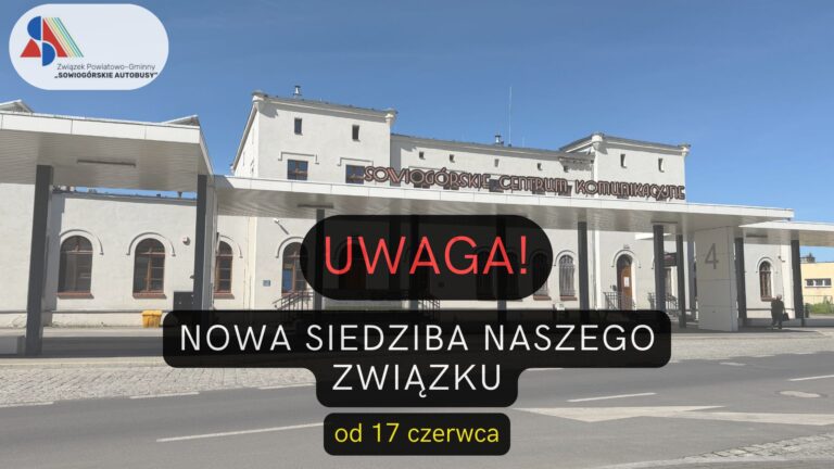 ZMIANA SIEDZIBY BIURA ZWIĄZKU