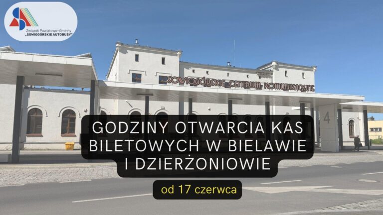 OTWIERAMY KASY BILETOWE W DZIERŻONIOWIE I BIELAWIE