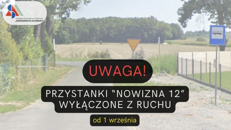 PRZYSTANKI “NOWIZNA 12” WYŁĄCZONE Z RUCHU