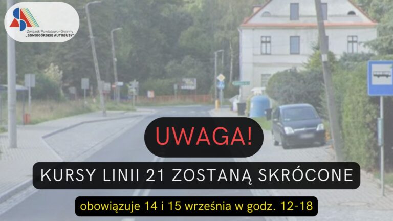 PRACE REMONTOWE W ROŚCISZOWIE – ZMIANA KURSOWANIA LINII 21