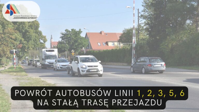 POWRÓT AUTOBUSÓW LINII 1, 2, 3, 5, 6 NA STAŁE TRASY PRZEJAZDU