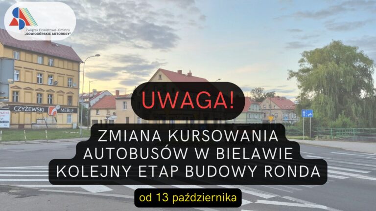 ZMIANA TRASY AUTOBUSÓW W BIELAWIE