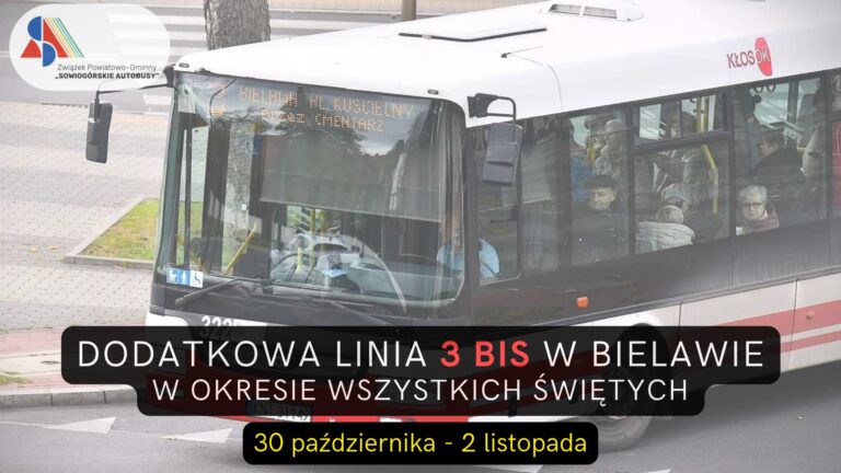 DODATKOWA KOMUNIKACJA NA WSZYSTKICH ŚWIĘTYCH W BIELAWIE
